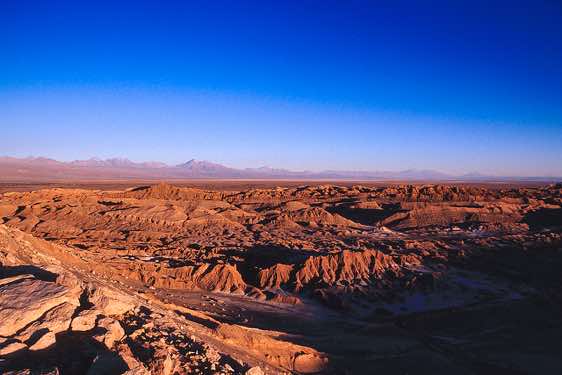 Valle de la Luna viewpoint at sunset, near San Pedro de Atacama