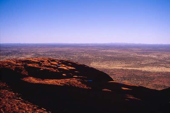 View from the top of Ayers Rock (Uluru), Kata Tjuta National Park, Northern Territory