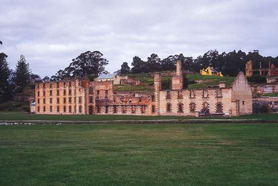 Restored prison at Port Arthur's historic site, Tasmania