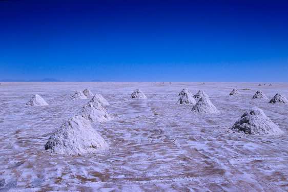 Salt mining, Salar de Uyuni
