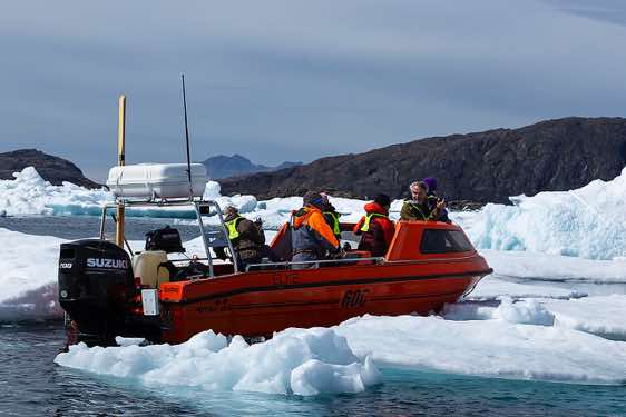 Boat transfer from Kulusuk Island to Tasiilaq, Ammassalik Fjord