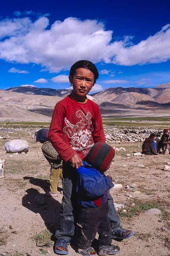 Nomad girl near Karzok, Rupshu region, Ladakh, Spiti to Ladakh Trek