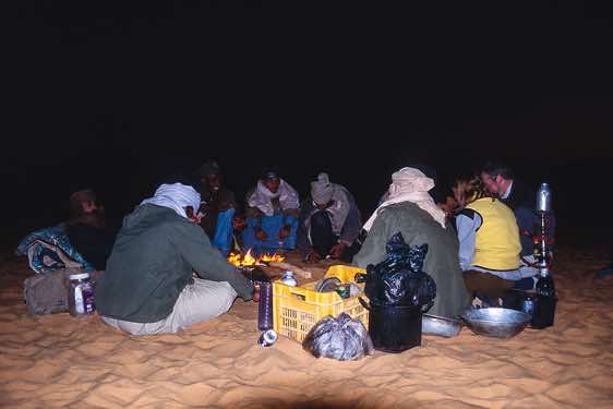 Our Libyan crew regularly set up a campfire