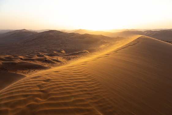 Sandstorm, desert landscape, Rub al Khali, Empty Quarter, Dhofar region