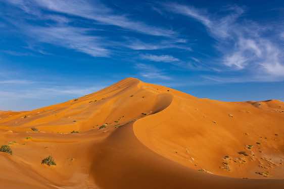 Giant sand dune, desert landscape, Rub al Khali, Empty Quarter, Dhofar region