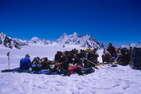 Lunch at Snow Lake, Karakoram Mountains