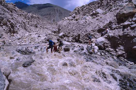 River Crossing, Karakoram Mountains