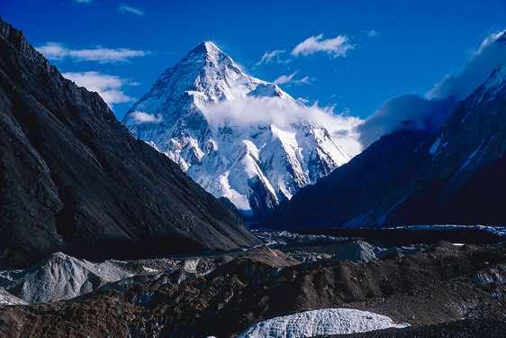 K2, 8611m, and the Godwin Austen Glacier, seen from Concordia, Karakoram Mountains