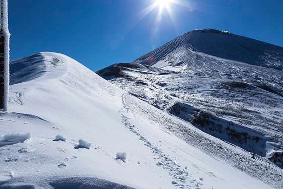 Ascent route, Avachinsky volcano