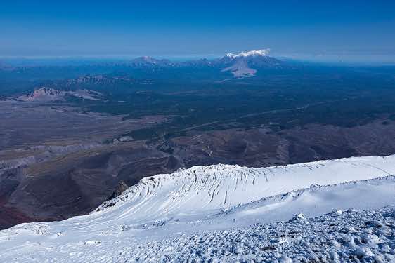 Zhupanovsky volcano, 2958m, seen from the slopes of Avachinsky volcano