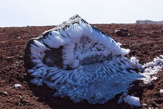 Ice crystals on top of Avachinsky volcano, 2741m