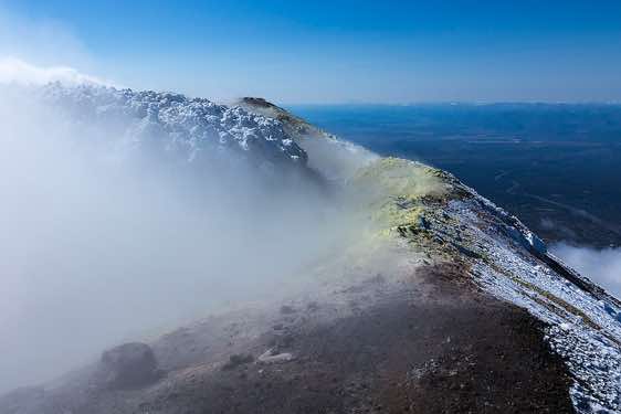 Crater edge of Avachinsky volcano, 2741m