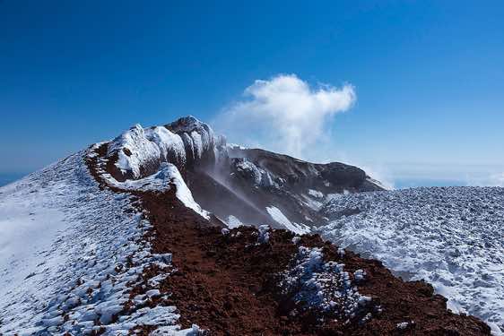 Top of Avachinsky volcano with crater, 2741m
