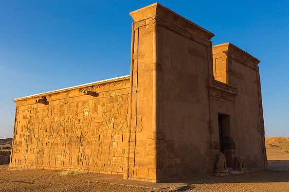 The 'Lion Temple', erected by King Arnekhamani and dedicated to the Lion-god Apedemak, Musawwarat es-Sufra, Naqa (Naga), Northern Sudan