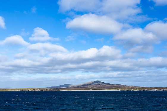 Approaching Stanley, capital city of the Falkland Islands