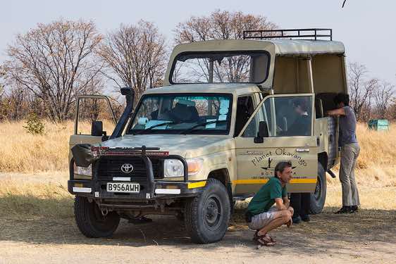 'Stretching point' en route from Savuti to Moremi Game Reserve