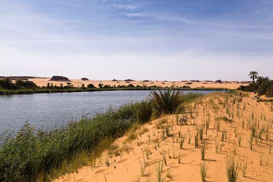 Lake Bokou, Ounianga Serir series of lakes, Ennedi region, Sahara desert, northern Chad