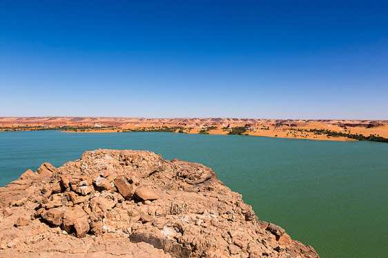 Yoa Lake, Ounianga Kebir series of lakes, Ennedi region, Sahara desert, northern Chad