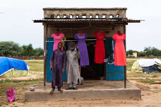 Local shop for women's clothing near our overnigt campsite in the village of Am Doud