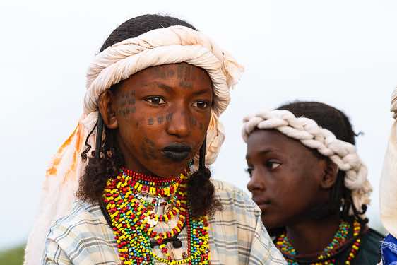 Wodaabe (Bororo) boy at the Gerewol festival