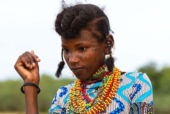 Young Wodaabe (Bororo) woman at the Gerewol festival