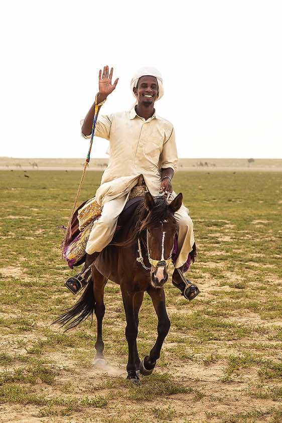 Nomad on his horse near Kouba Olanga, Borkou region