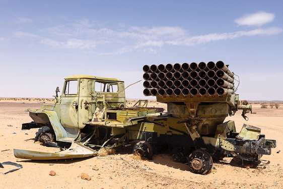 Rocket launcher, remnant of the Chadian-Lybian conflict