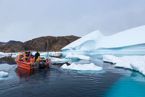 Boat near iceberg, Ammassalik Island