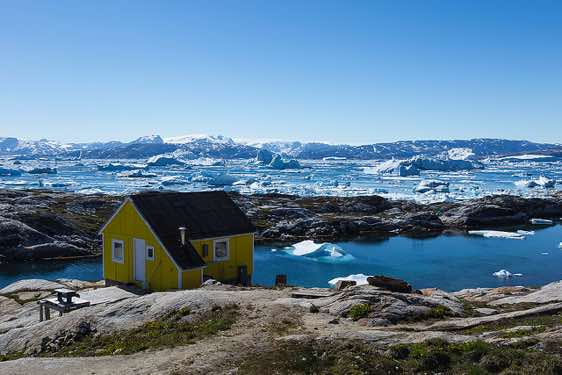Icebergs, Sermilik Fjord, seen from Tiniteqilaaq village