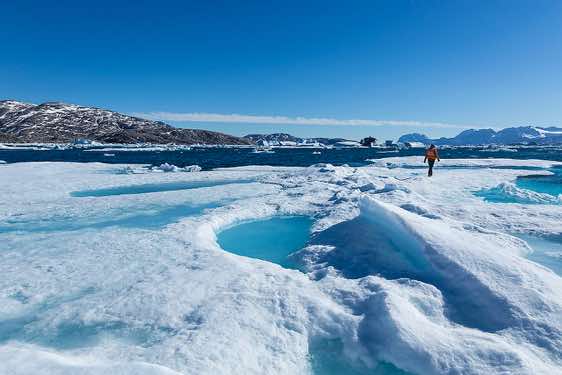 Walking on an Ice floe, Sermilik Fjord