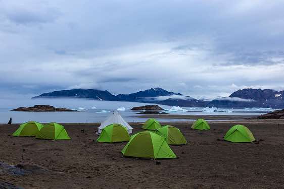Campsite near Sermilik Research Station, Sermilik Fjord, Ammassalik Island