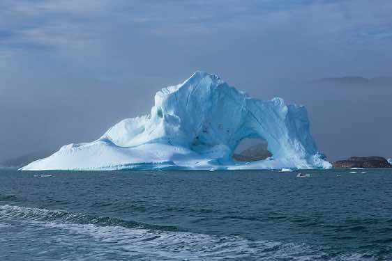Floating iceberg on sea, Ammassalik Island