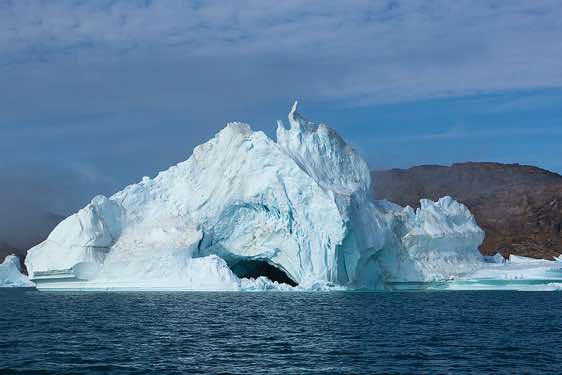 Floating iceberg on sea, Ammassalik Island
