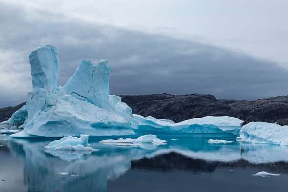 Iceberg reflecting in water, Sermilik Fjord