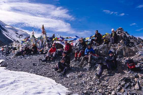 Trekking group, Parang La pass, 5578m, Spiti to Ladakh Trek