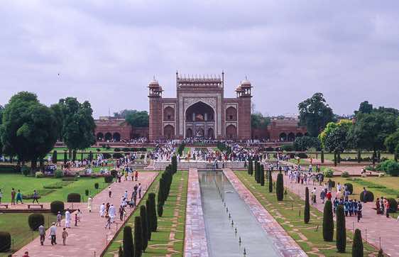 Main entrance gate to the Taj Mahal in Agra