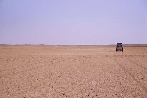 Gravel plain stretching to the horizon