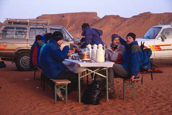 Breakfast at the camp site