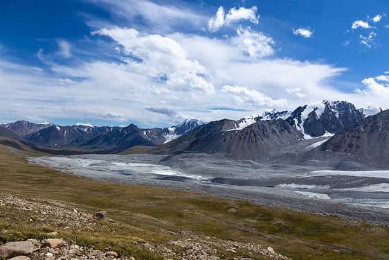 Potanin Glacier, Tavan Bogd National Park, Altai Mountains, Western Mongolia