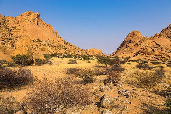 Spitzkoppe, also referred to as Spitzkop, Groot Spitzkop, or the 'Matterhorn of Namibia', is a group of bald granite peaks located between Usakos and Swakopmund