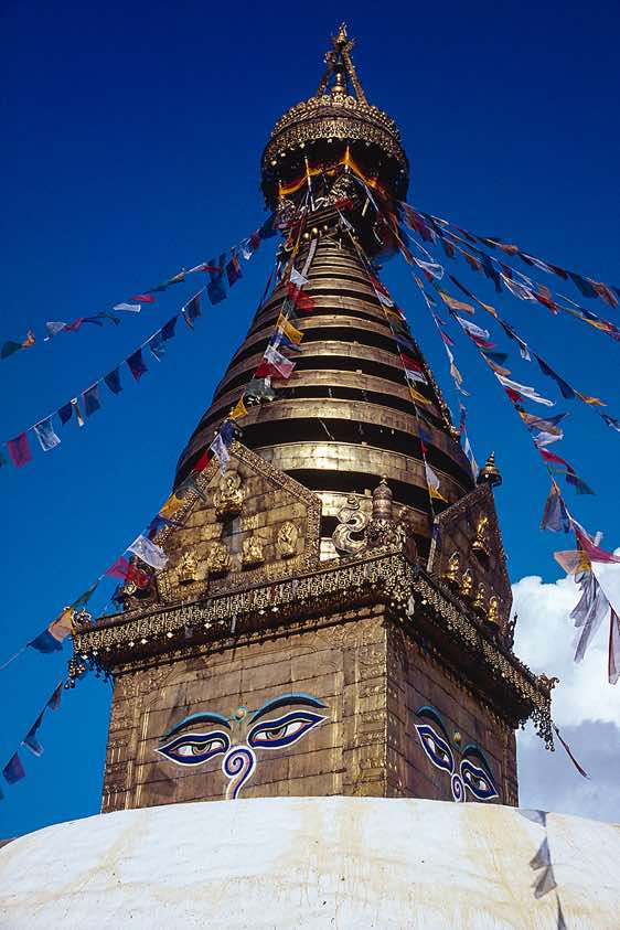 Top of Swayambhunath stupa, Kathmandu