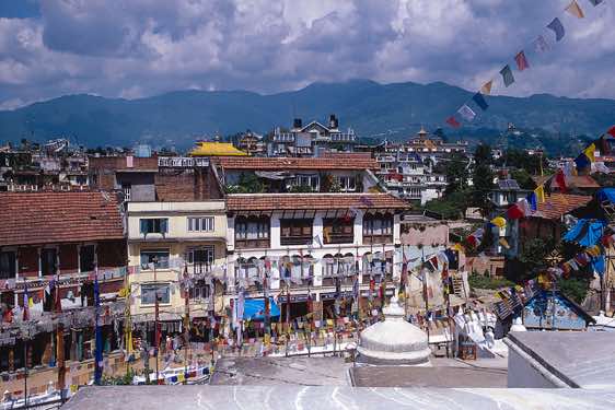 View from the Bodhnath stupa