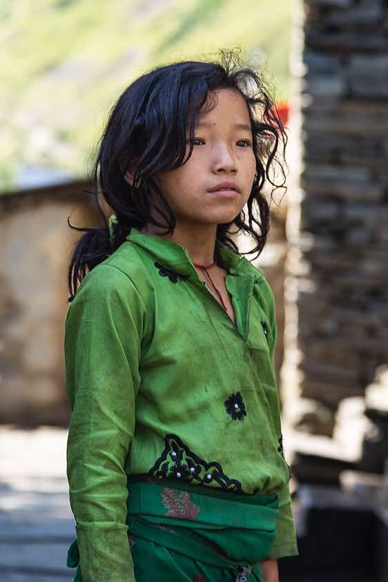 Portrait of a girl, Buri Gandaki Valley