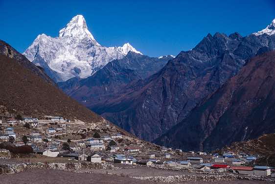 Ama Dablam, 6856m, seen from Khumjung, 3790m