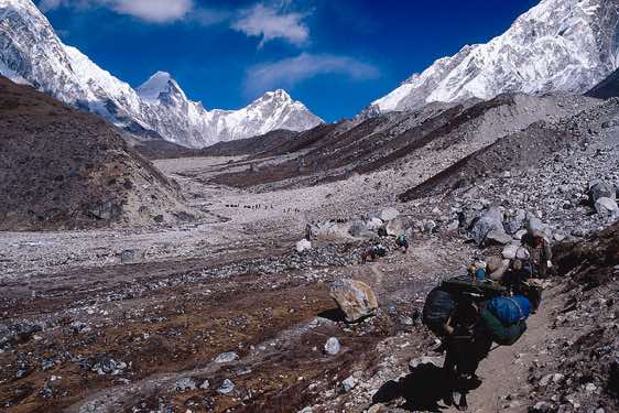 The broad Khumbu Valley