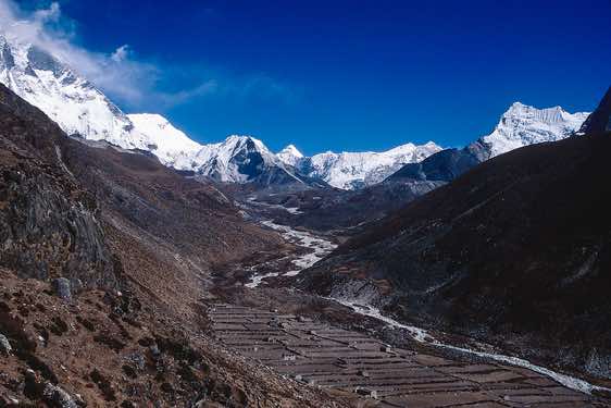 Chukhung Valley, seen from above Dingboche