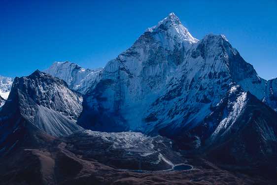 Ama Dablam, 6856m, seen from top of Nangkartshang Peak, 5500m