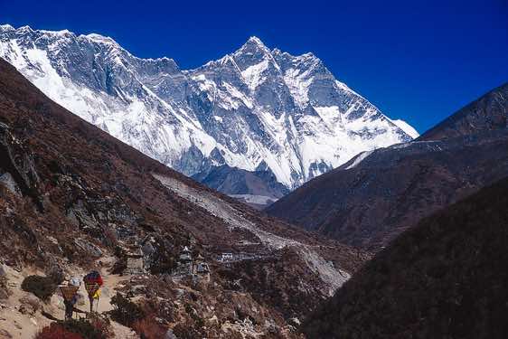 Nuptse, 7879m, and Lhotse, 8501m, Imja Khola Valley