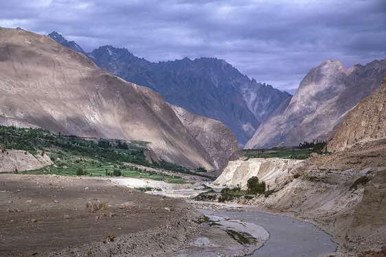 River valley, Karakoram Mountains