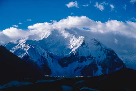 Baltoro Kangri (Golden Throne), 7312m, seen from Concordia, Karakoram Mountains